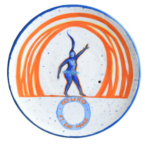 Fiyin Koko, Notes on Balance, D37 inches, Painted Ceramics, 2023